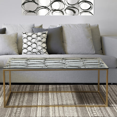Minimalist Black and White II - Metal Modern Coffee Table