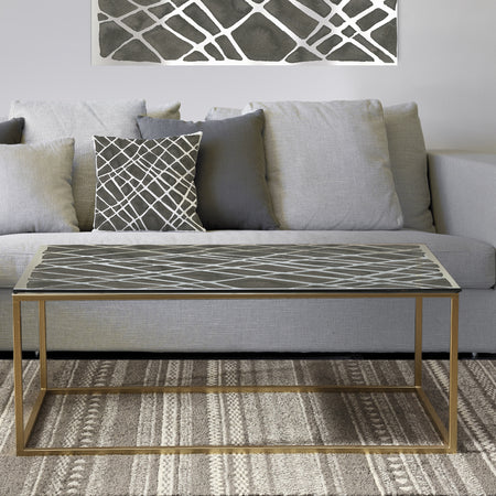 Minimalist Graphics V - Metal Modern Coffee Table