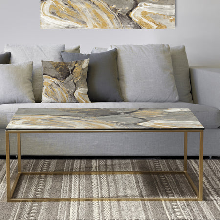 Glam Phoenix Neutral - Metal Glam Coffee Table