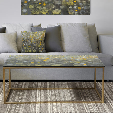Rain Abstract V - Metal Modern Coffee Table
