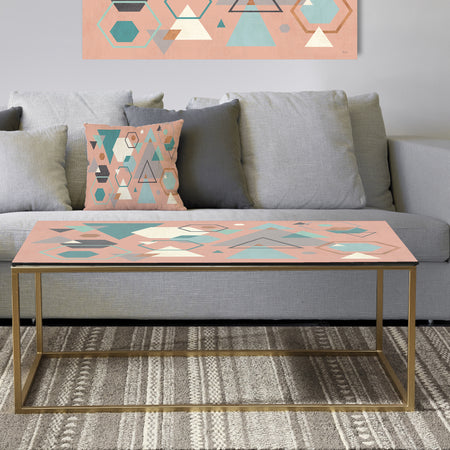 Geometric hexagons Pattern I - Metal Transitional Coffee Table