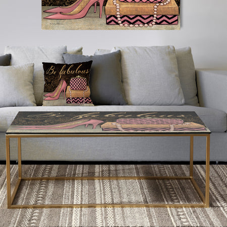 Gold Fabulous Life Style III - Metal Shabby Chic Coffee Table