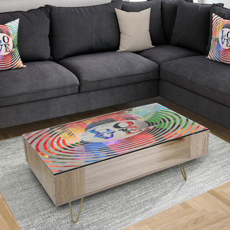 Multicolored Love and Circles - Modern Coffee Table