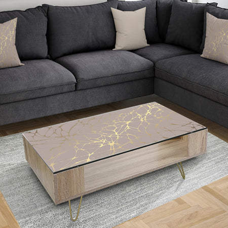 Golden Marble Design II - Glam Coffee Table