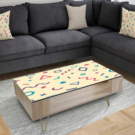Retro Abstract Pattern Design VI - Glam Coffee Table