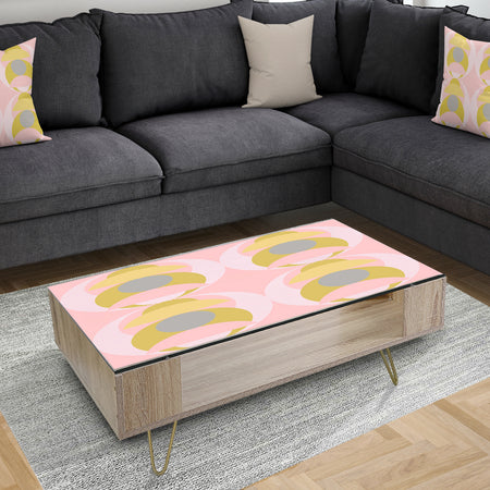 Retro Pastel Circular Pattern IV - Glam Coffee Table