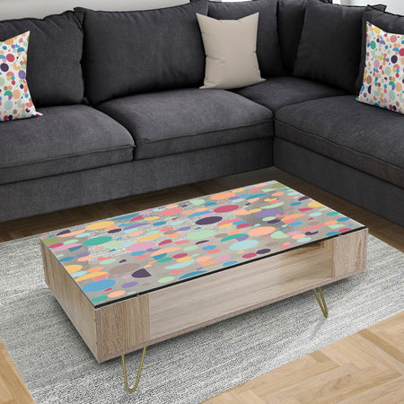 Retro Abstract Circular I - Glam Coffee Table