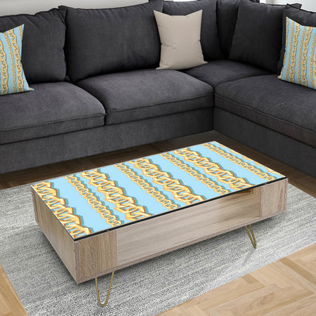 Gold Chain Pattern - Glam Coffee Table