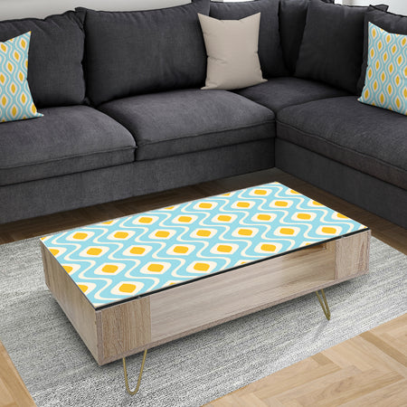 Retro Pattern Abstract Design I - Glam Coffee Table