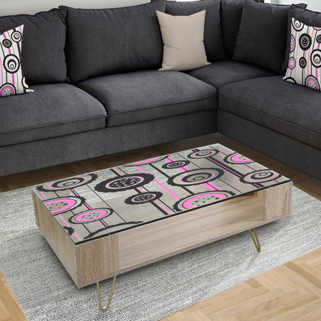 Circular Retro Pattern I - Glam Coffee Table