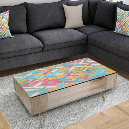 Abstract Retro Geometry I - Glam Coffee Table