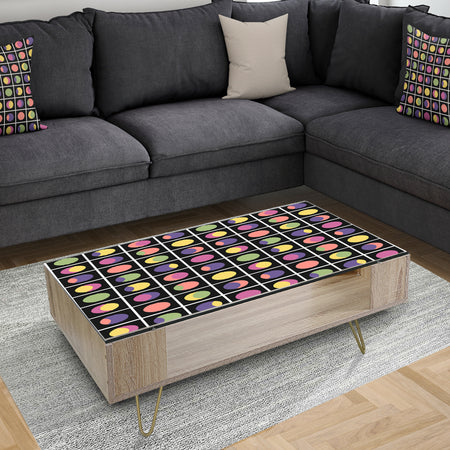 Retro Circular Moons - Glam Coffee Table