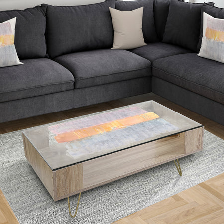 Modern Abstract Drive - Transitional Coffee Table