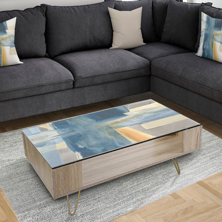 Indigo Panel VI - Traditional Coffee Table