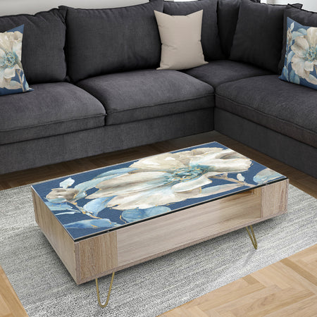 Indigold Watercolor Flower I - Traditional Coffee Table