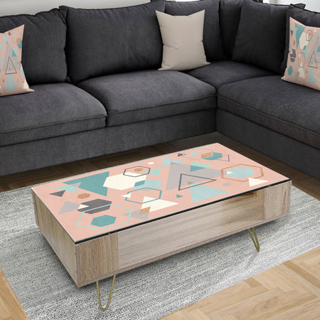 Geometric hexagons Pattern I - Transitional Coffee Table