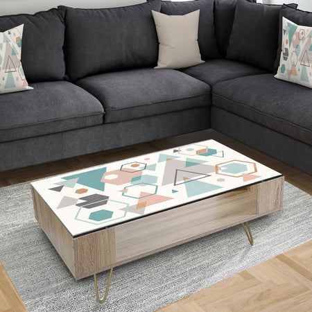 Geometric hexagons Pattern VI - Transitional Coffee Table
