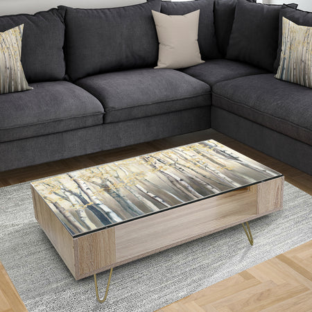 Golden Birch Forest I - Traditional Coffee Table