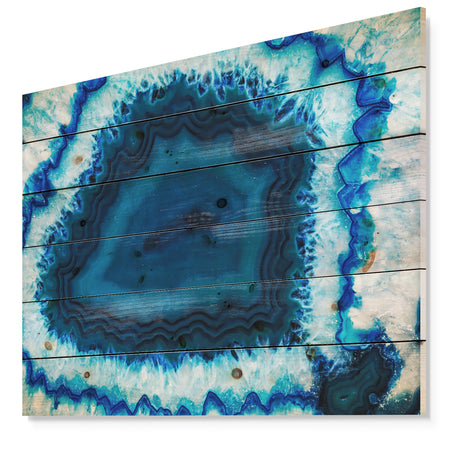 Brazilian Thunder Egg - Abstract Print on Natural Pine Wood Print