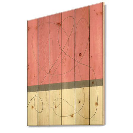 Geometric Neapolitan II - Shabby Chic Print on Natural Pine Wood