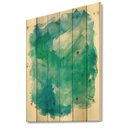 Sea Glass - Traditional Print on Natural Pine Wood