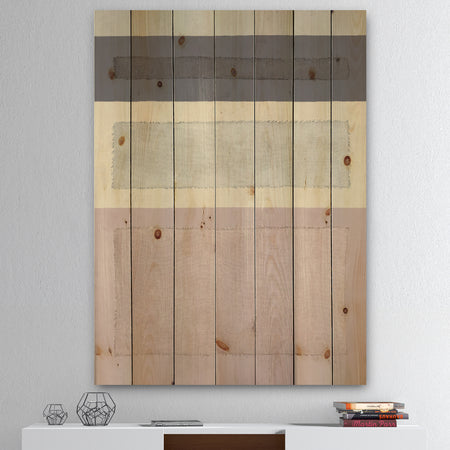 Painted Weaving IV FB - Modern & Contemporary Print on Natural Pine Wood