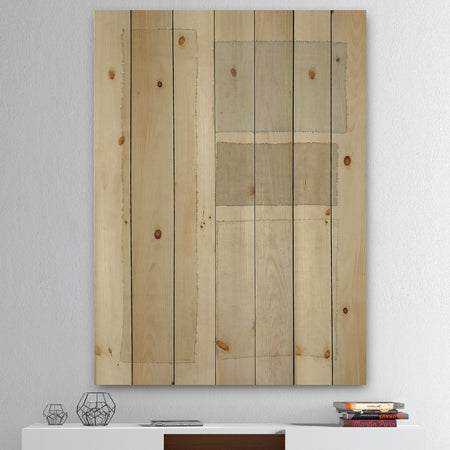Painted Weaving III FB - Modern & Contemporary Print on Natural Pine Wood