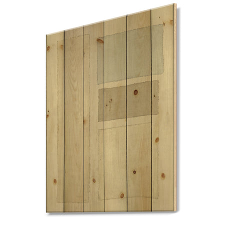 Painted Weaving III FB - Modern & Contemporary Print on Natural Pine Wood