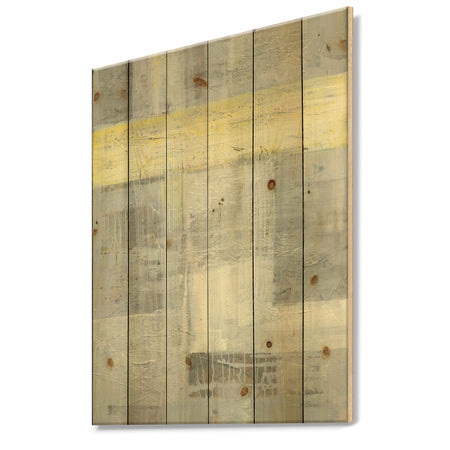 Patchwork Abstract I - Modern & Contemporary Print on Natural Pine Wood