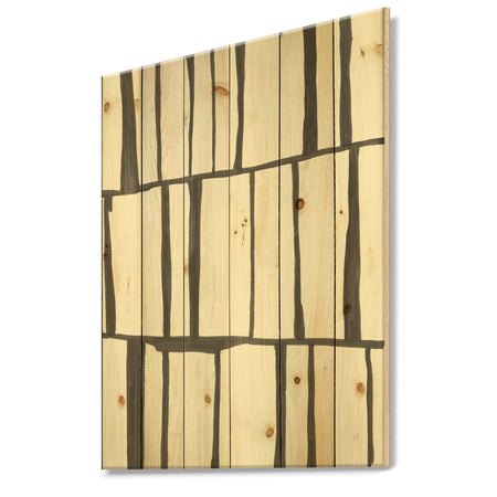 minimalist black and white I - Transitional Print on Natural Pine Wood