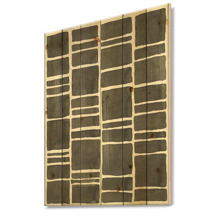 Minimalist Graphics IV - Transitional Print on Natural Pine Wood