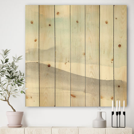 minimal geometric Zen I - Transitional Print on Natural Pine Wood