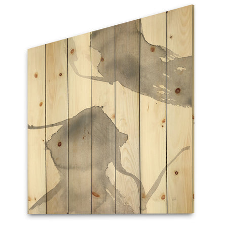 minimal geometric Zen IV - Transitional Print on Natural Pine Wood
