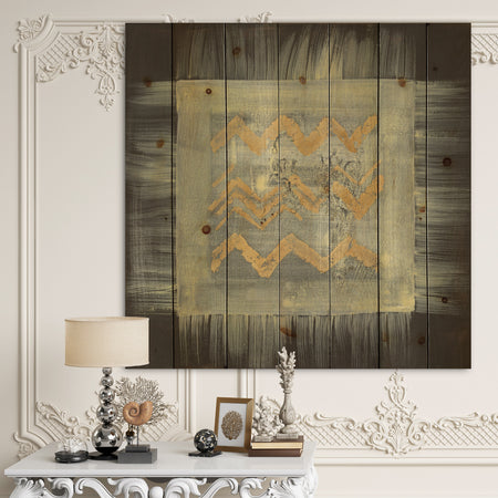 Galm Abstract I - Transitional Print on Natural Pine Wood