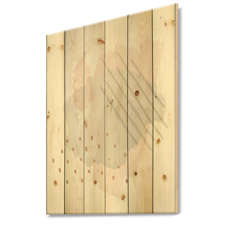 Watercolor Minimal Blush I - Transitional Print on Natural Pine Wood