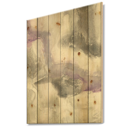 Watercolor Minimal Purple Tones II - Modern Farmhouse Print on Natural Pine Wood