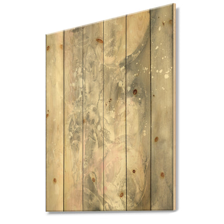 Watercolor Snowflakes I - Modern Farmhouse Print on Natural Pine Wood