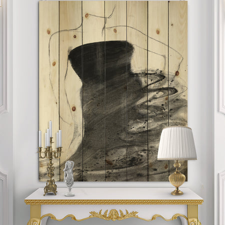 Glam and Fashion Feminine I - Fashion Figures Print on Natural Pine Wood