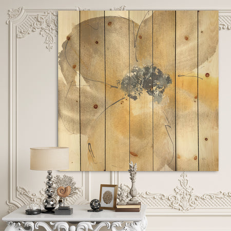 Galm Flower Tones II - Traditional Print on Natural Pine Wood