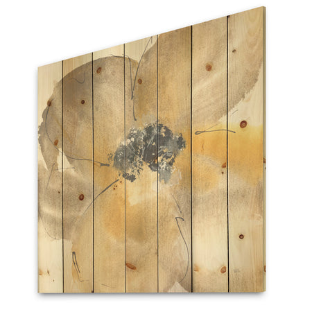 Galm Flower Tones II - Traditional Print on Natural Pine Wood