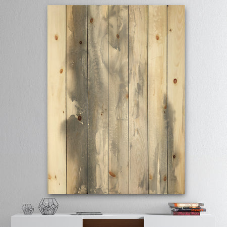 Gold Glamour Direction II - Modern & Contemporary Print on Natural Pine Wood