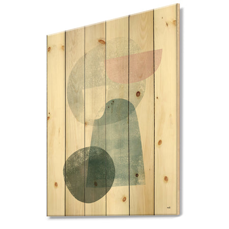 Distressed Dream III - Modern & Transitional Print on Natural Pine Wood