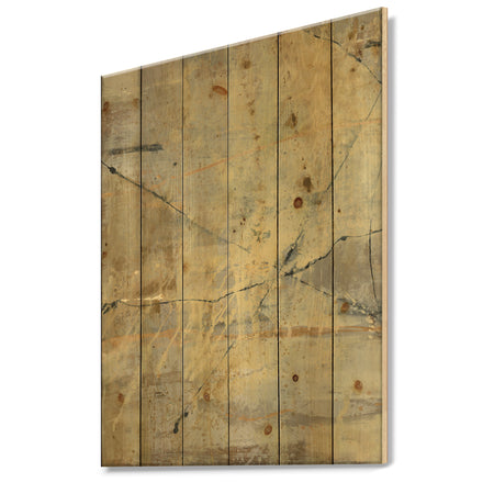 Geometric Cream Block III - Modern Glam Print on Natural Pine Wood