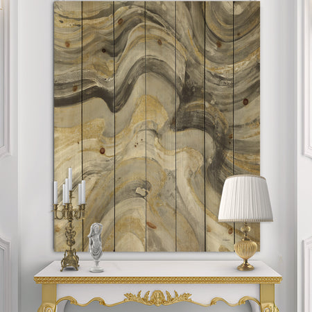 Glam Gold Canion - Modern & Transitional Print on Natural Pine Wood