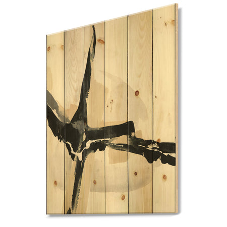 Creamy Tan Form II - Modern Glam Print on Natural Pine Wood