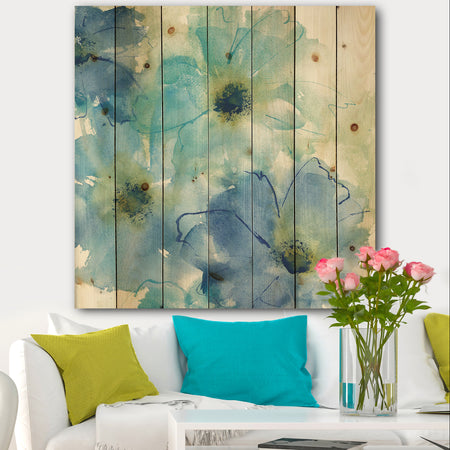 Seashell Cosmos II - Cabin & Lodge Print on Natural Pine Wood