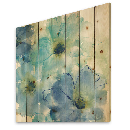 Seashell Cosmos II - Cabin & Lodge Print on Natural Pine Wood