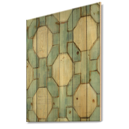 Geometric Title Element - Modern & Contemporary Print on Natural Pine Wood