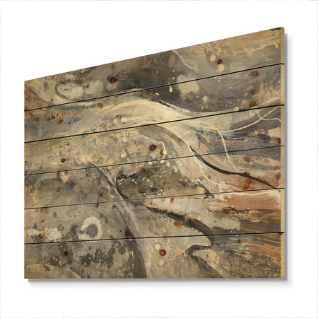 Fire and Ice Minerals I - Farmhouse Print on Natural Pine Wood