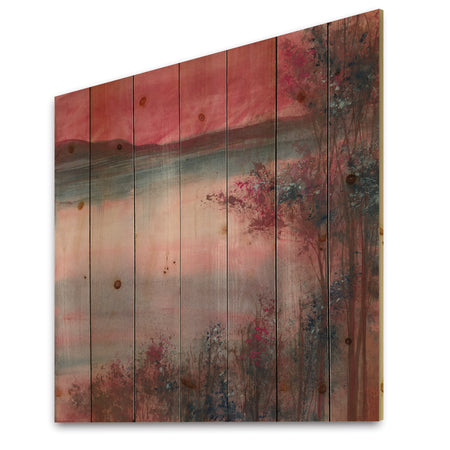 Quiet Time - Shabby Chic Print on Natural Pine Wood